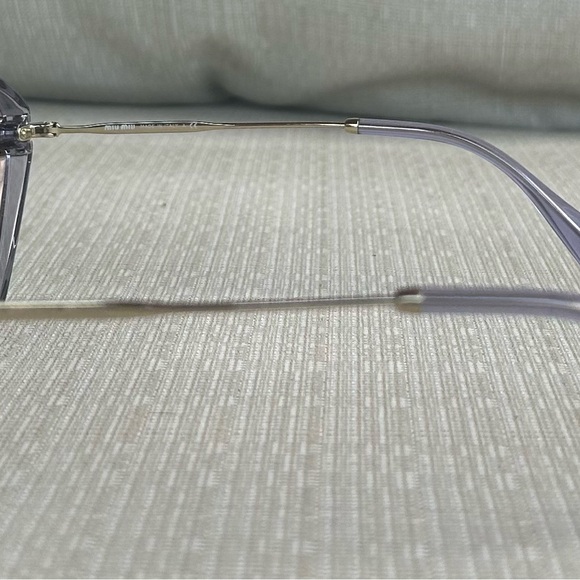 NWOT Miu Miu Gray & Gold Sunglasses main image 6